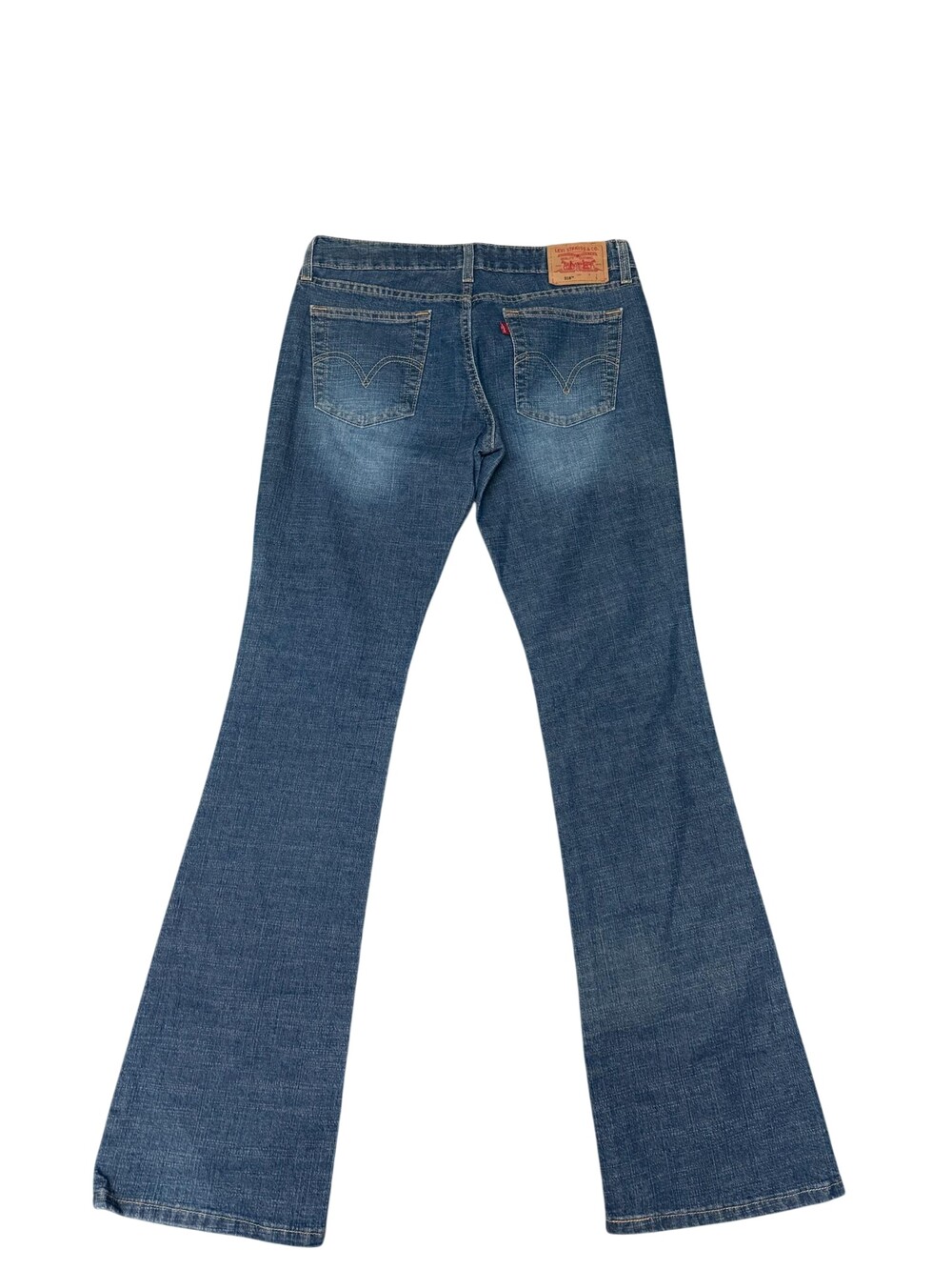 Levis 518 Jeans Teen 7 JR L Blue Superlow rise Bootcut 30x32 Stretch Denim Y2k